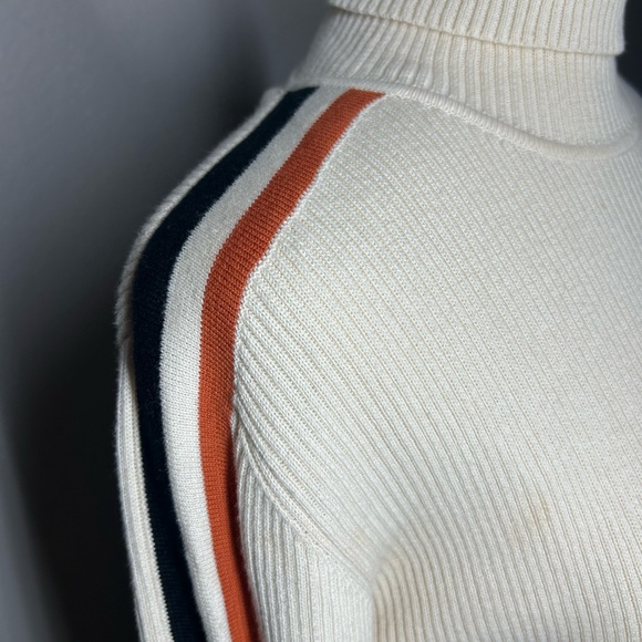 Womens Harley-Davidson Cream Turtleneck Ribbed Fitted Sweater Size M Bikercore - Picture 5 of 10